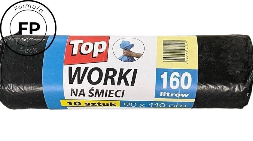 Пакети для сміття 160 л  90*110/10шт*TOP* см-00160 фото