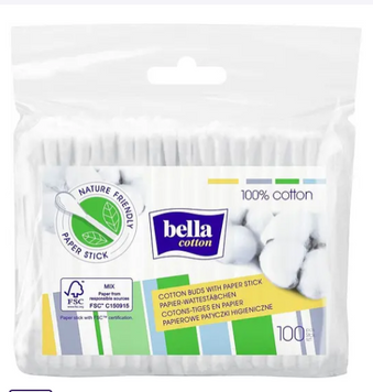 Палички гігієнічні Bella Cotton 100 шт. 5900516400170 фото