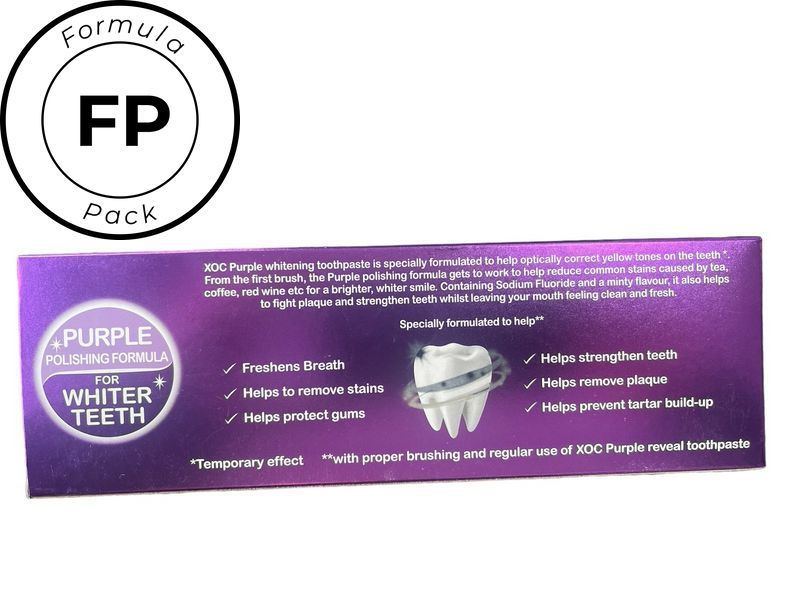 Зубна паста та щітка Xpel Purple Whetening Toothpaste 100мл 5060120177292 фото